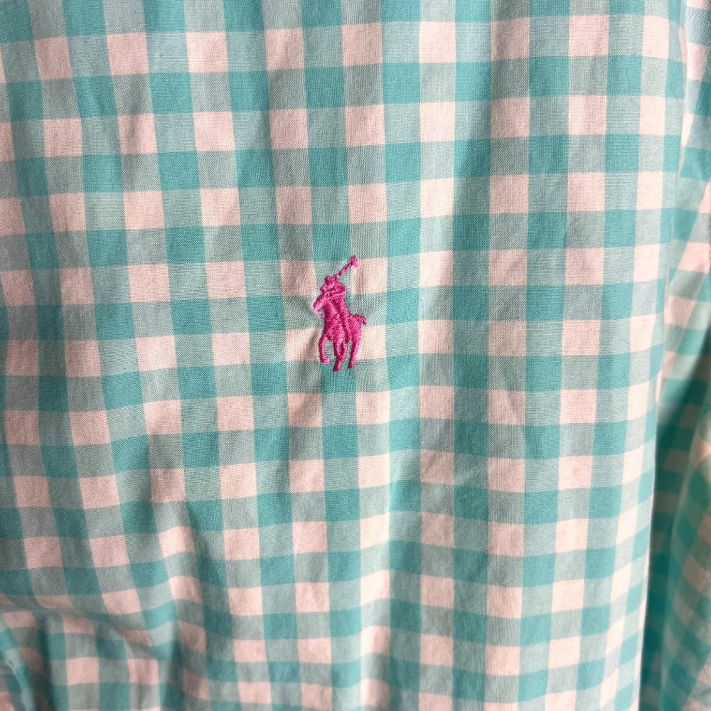 Polo Ralph Lauren Oxford Button Front Shirt Check Men's XL